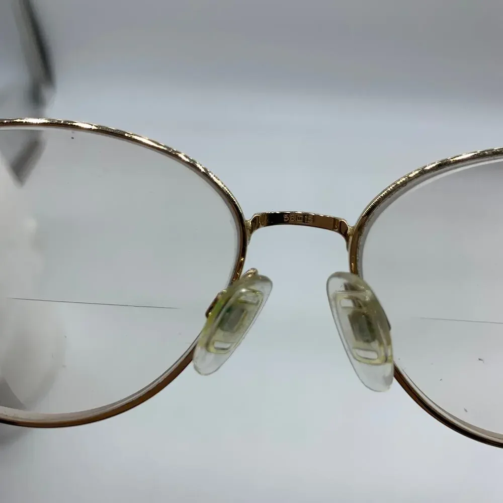 Women's Prescription Gold Color Glasses 56 15